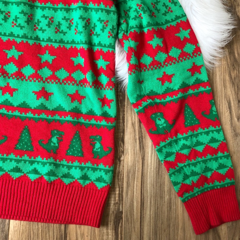 •SOLD• Alex Stevens Dinosaur Christmas Sweater - Picture 6 of 8